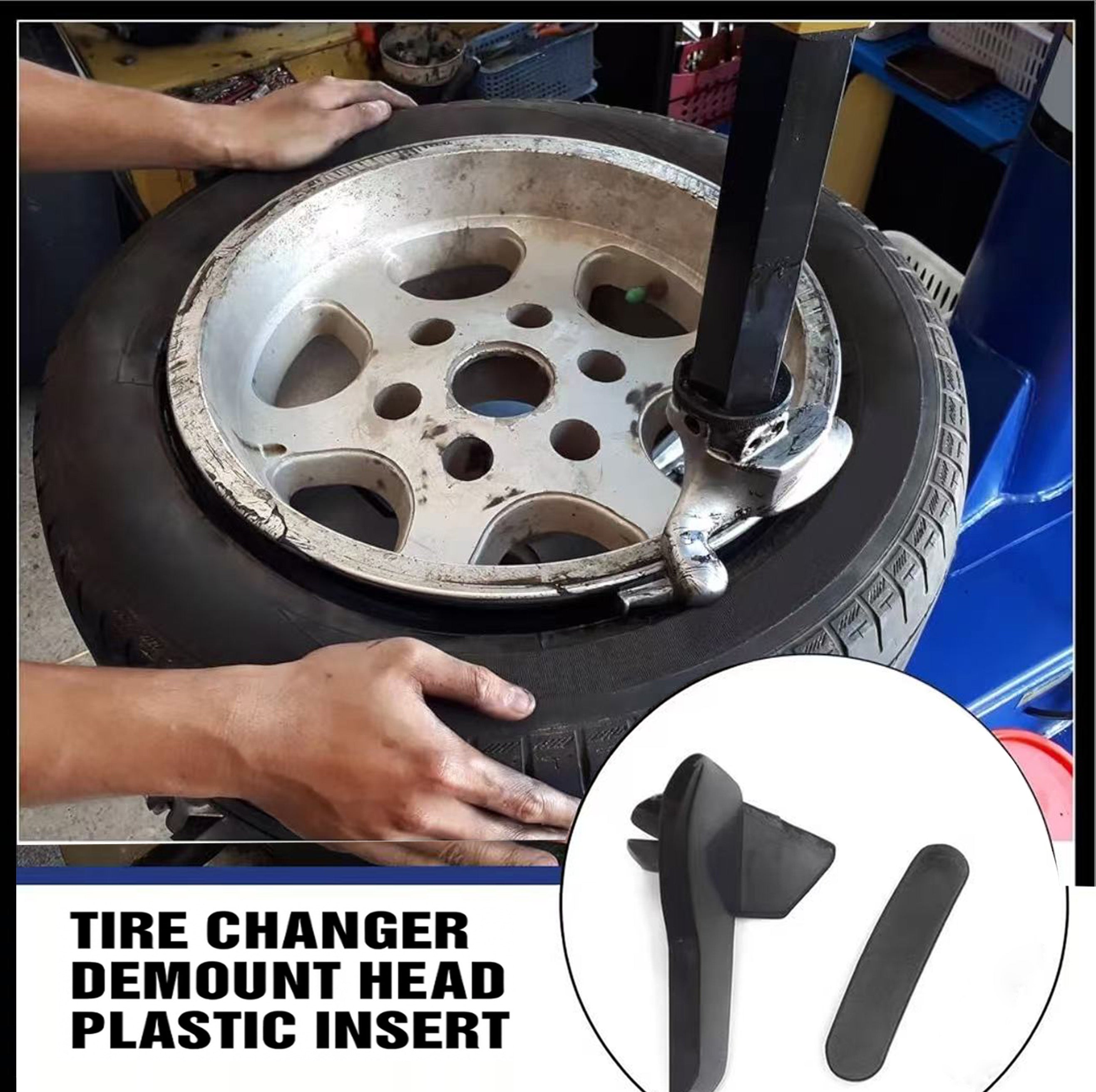 Tire Changer Duck Head Plastic Protector – Nylon Insert Pads (6 PCS) Jeu de 6 inserts en nylon pour protection de tête de démonte-pneu