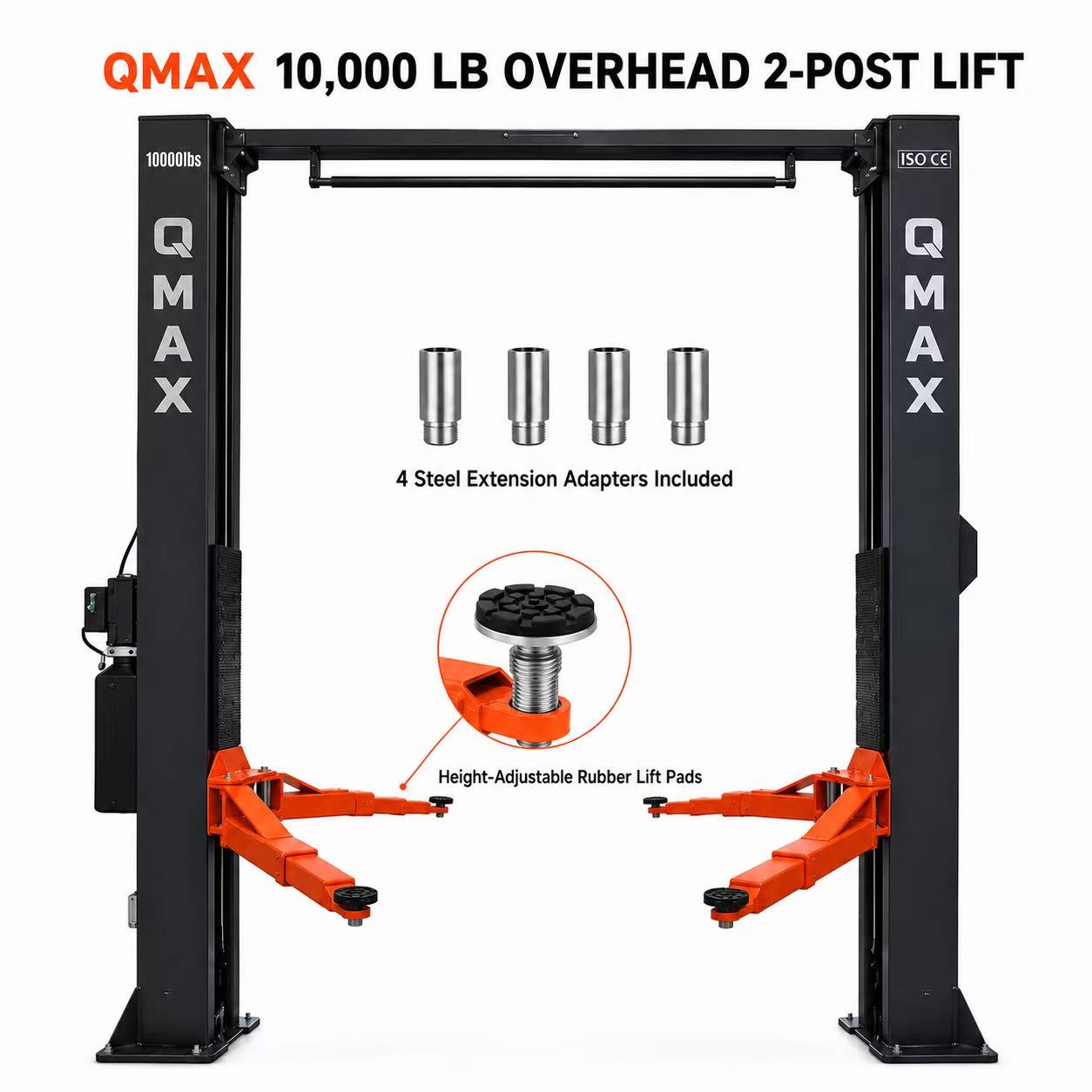 QMAX 10,000 LB Overhead 2-Post Lift | Pont élévateur automobile 2 colonnes 10 000 lb
