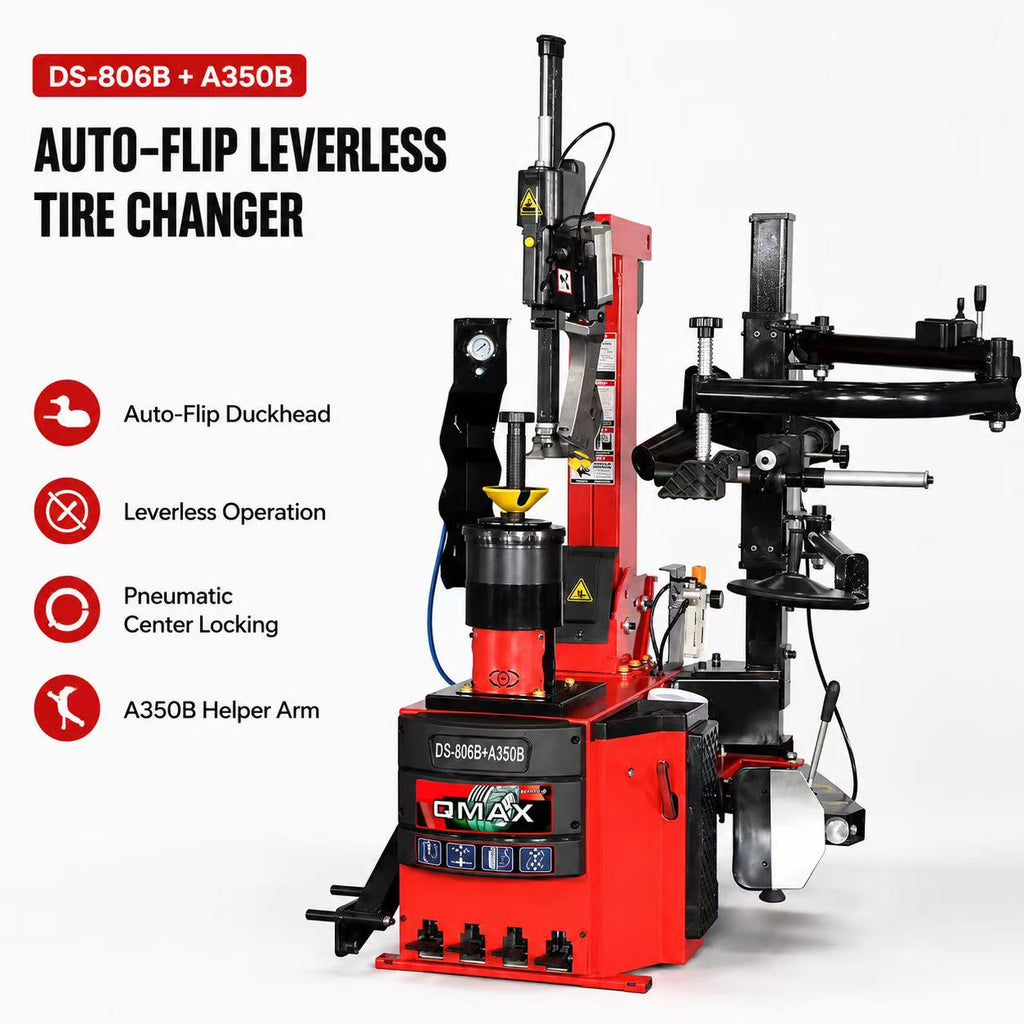 DS-806B + A350B Auto-Flip Leverless Tire Changer / Démonte-pneus sans levier à tête basculante